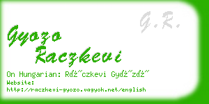 gyozo raczkevi business card